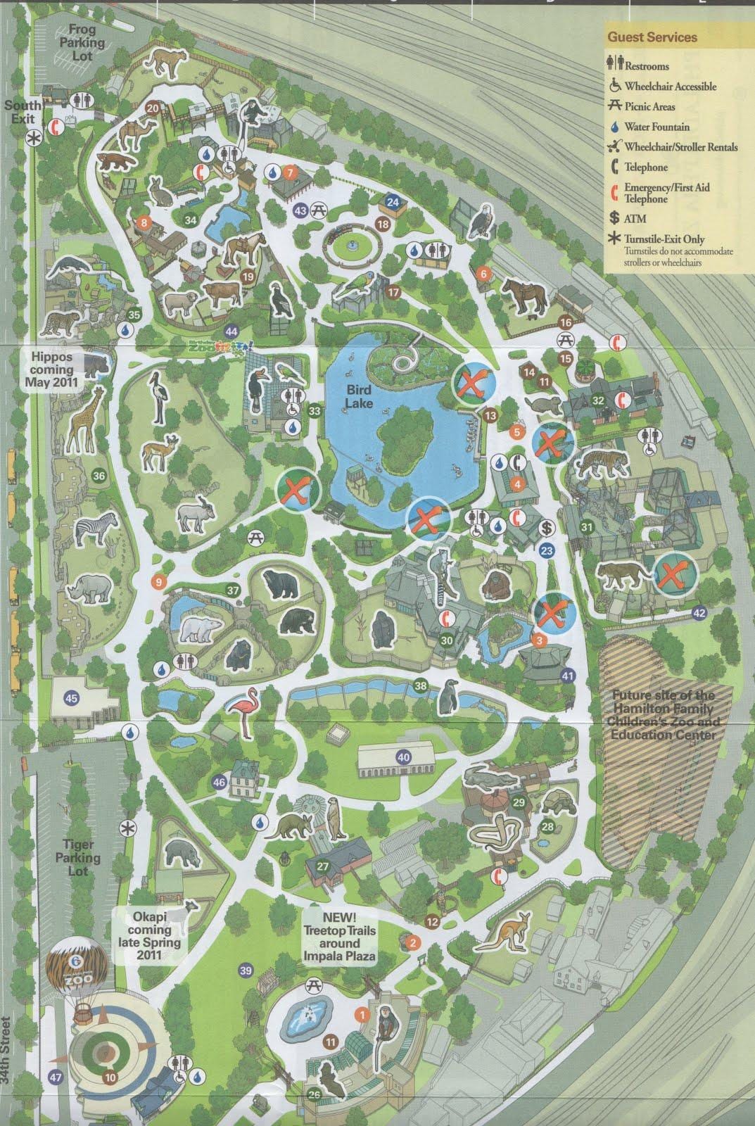 χάρτης της Φιλαδέλφεια ζωολογικό κήπο