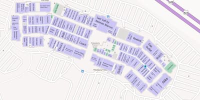 Χάρτης της Philadelphia premium outlets